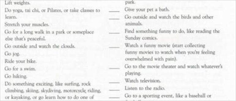 List of pleasurable activities